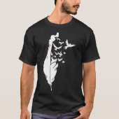 Palestine Freedom Feather Kaart - wit T-shirt (Voorkant)
