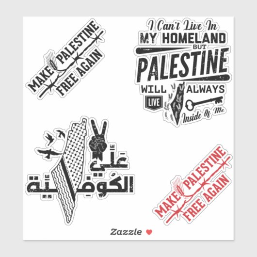 Palestine Freedom Resistance Sticker Pack2 (Vel)