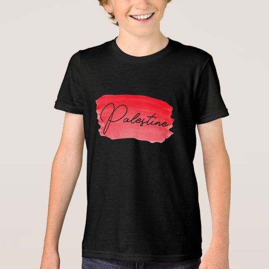 Palestine Gaza Free Tri-Blend Shirt (Voorkant)