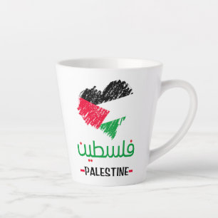 Palestine-hart-canvas tas latte mok