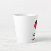 Palestine-hart-canvas tas latte mok (Voorkant)