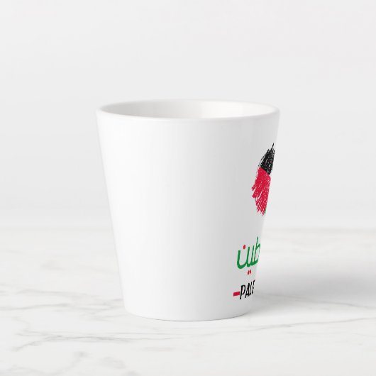 Palestine-hart-canvas tas latte mok (Voorkant)