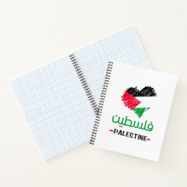 Palestine-hart-canvas tas notitieboek