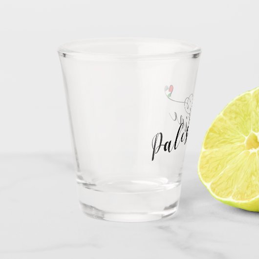 Palestine Heart Flag, Palestijns Shot Glas (Links)