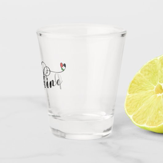 Palestine Heart Flag, Palestijns Shot Glas (Rechts)
