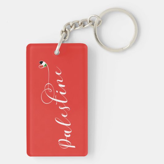 Palestine Heart Flag, Palestijns Sleutelhanger (achterkant)