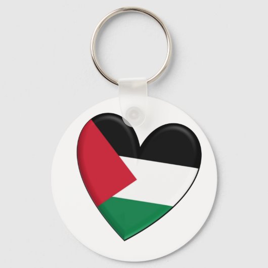 Palestine Heart Flag Sleutelhanger (Voorkant)