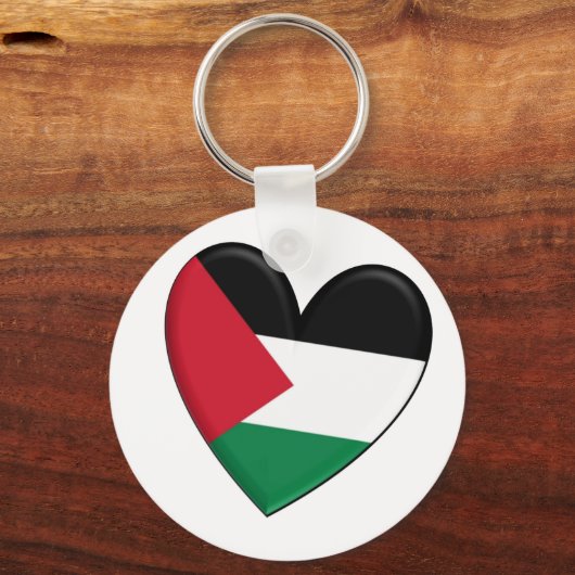 Palestine Heart Flag Sleutelhanger (Voorkant)