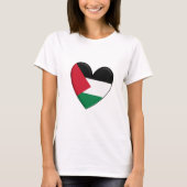 Palestine Heart Flag T-shirt (Voorkant)