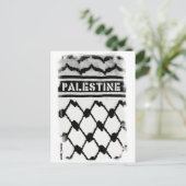 Palestine Keffiyah Briefkaart (Staand voorkant)
