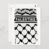 Palestine Keffiyah Briefkaart (Voorkant / Achterkant)