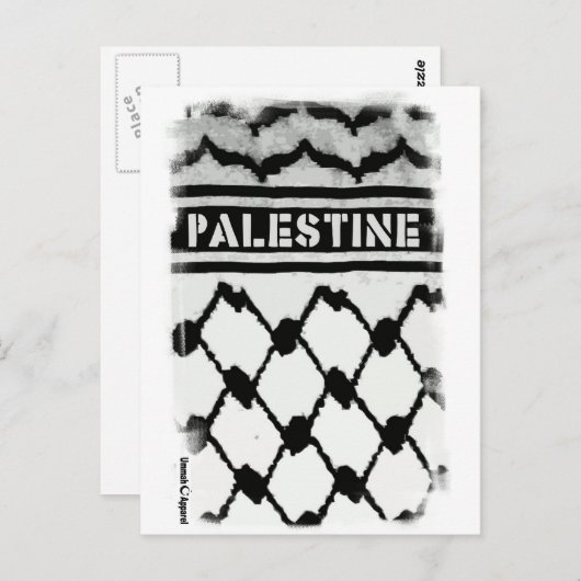 Palestine Keffiyah Briefkaart (Voorkant / Achterkant)