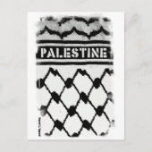 Palestine Keffiyah Briefkaart (Voorkant)