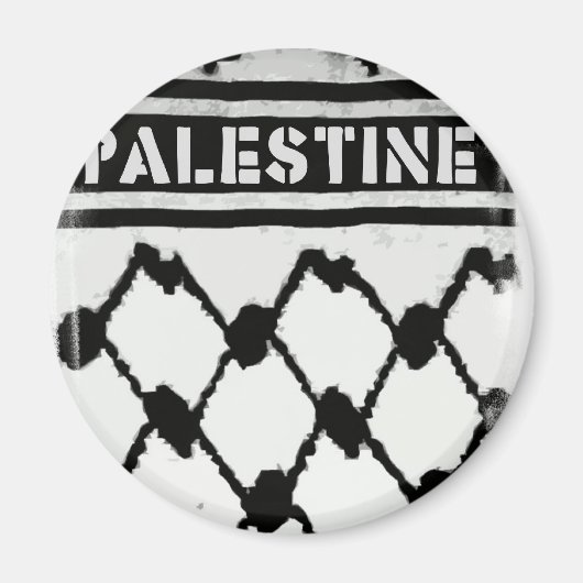 Palestine Keffiyah Magneet (Voorkant)