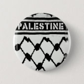 Palestine Keffiyah Ronde Button 5,7 Cm (Voorkant)