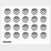 Palestine Keffiyah Ronde Sticker (Vel)