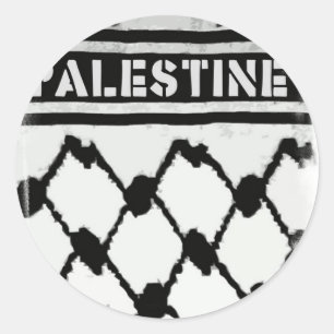 Palestine Keffiyah Ronde Sticker