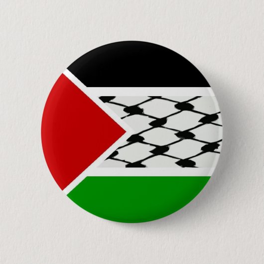 Palestine Keffiyeh Flag Ronde Button 5,7 Cm (Voorkant)