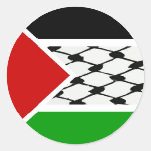Palestine Keffiyeh Flag Ronde Sticker