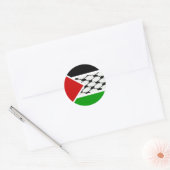 Palestine Keffiyeh Flag Ronde Sticker (Envelop)