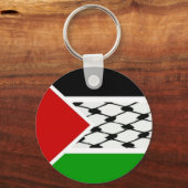 Palestine Keffiyeh Flag Sleutelhanger (Voorkant)