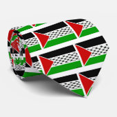 Palestine Keffiyeh Flag Stropdas (Opgerold)