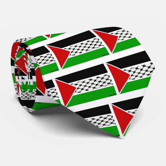 Palestine Keffiyeh Flag Stropdas (Opgerold)