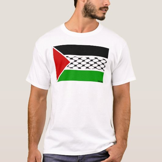 Palestine Keffiyeh Flag T-shirt (Voorkant)