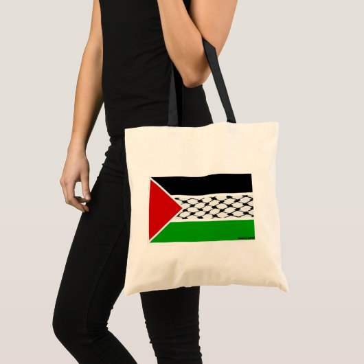 Palestine Keffiyeh Flag Tote Bag (Voorkant (product))