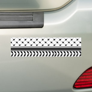 Palestine Keffiyeh Patroon Sjaal Bumpersticker