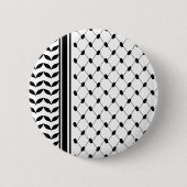 Palestine Keffiyeh Patroon Sjaal Ronde Button 5,7 Cm (Voorkant)