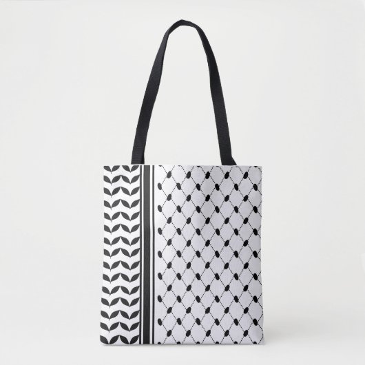 Palestine Keffiyeh Patroon Sjaal Tote Bag (Voorkant)