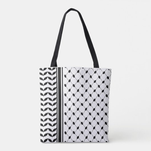 Palestine Keffiyeh Patroon Sjaal Tote Bag (Achterkant)
