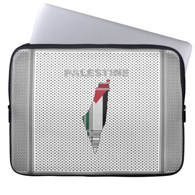 Palestine Keffiyeh Sjaal thema Laptop Sleeve (Voorkant)