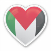 Palestine Love Flag Sticker (Voorkant)