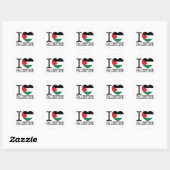 Palestine Love v2 Ronde Sticker (Vel)