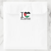 Palestine Love v2 Ronde Sticker (Tas)
