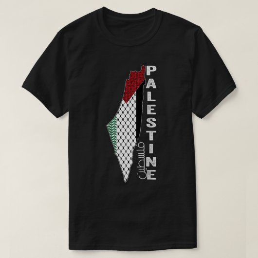 Palestine Map Arabisch Palestijns Keffiyeh Free Pa T-shirt (Design voorkant)