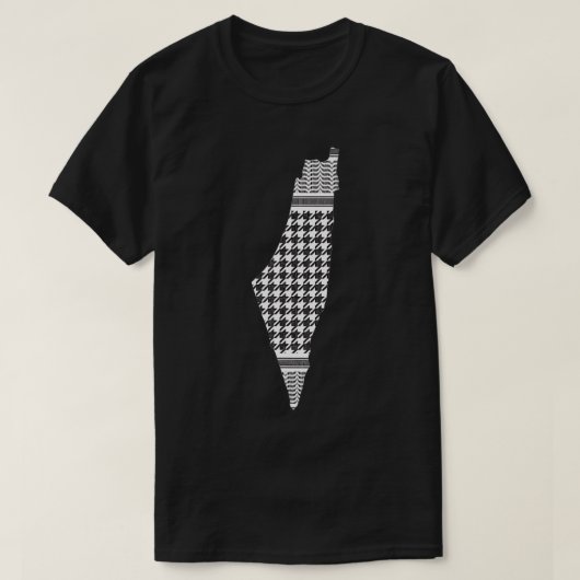 Palestine Map Free Palestine kufiya T-shirt (Design voorkant)