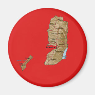 Palestine Map Magnet