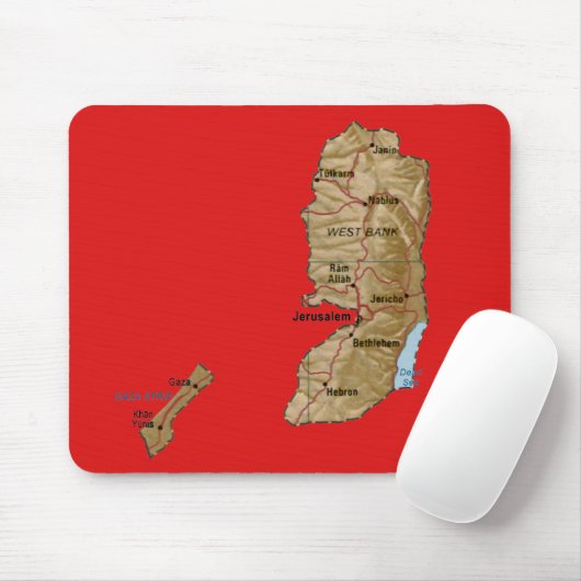 Palestine Map Mousepad Muismat (Met muis)