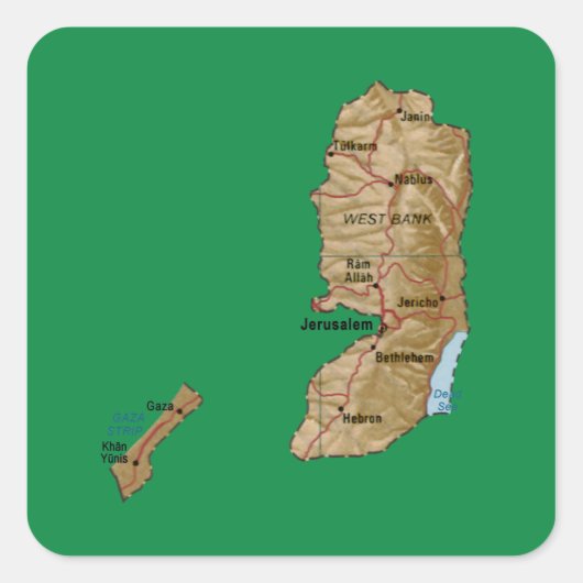 Palestine Map Sticker (Voorkant)