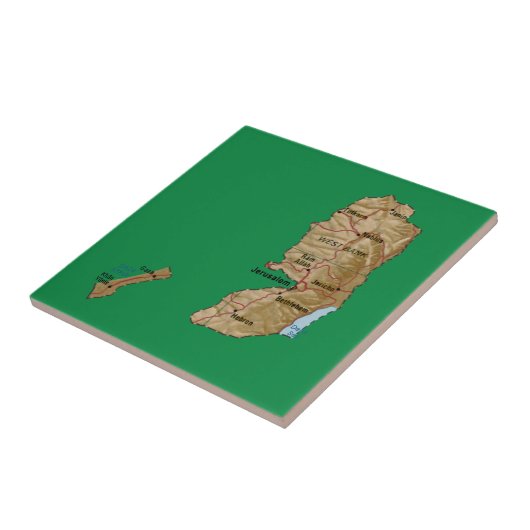 Palestine Map Tegel Tegeltje (Zijkant)