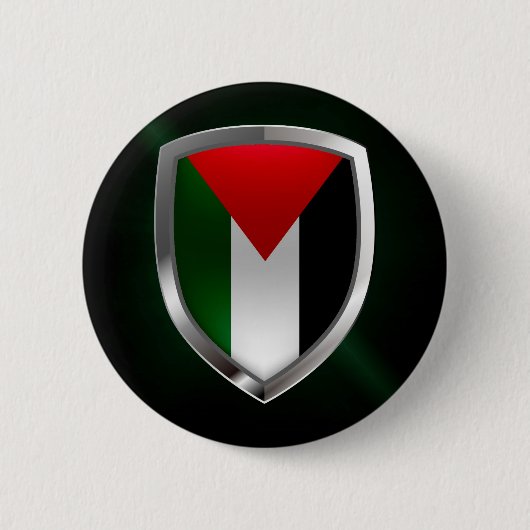 Palestine Metallic Emblem Ronde Button 5,7 Cm (Voorkant)