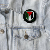 Palestine Metallic Emblem Ronde Button 5,7 Cm (In situ)