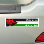 Palestine Non-stop Bumpersticker (Op auto)