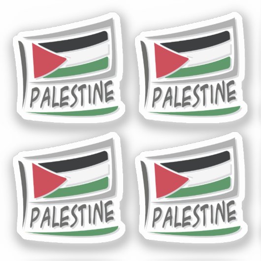 Palestine Pride X-vlag Sticker (Voorkant)