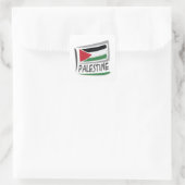 Palestine Pride X-vlag Vierkante Sticker (Tas)