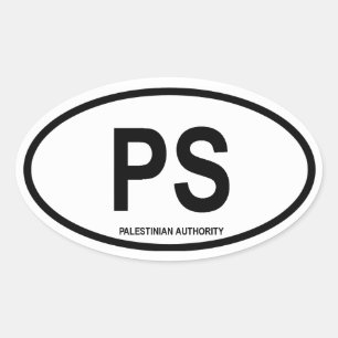 Palestine "PS" Ovale Sticker