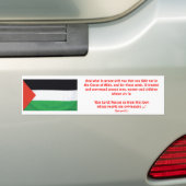 PALESTINE Qur'an 4:75 Bumpersticker (Op auto)